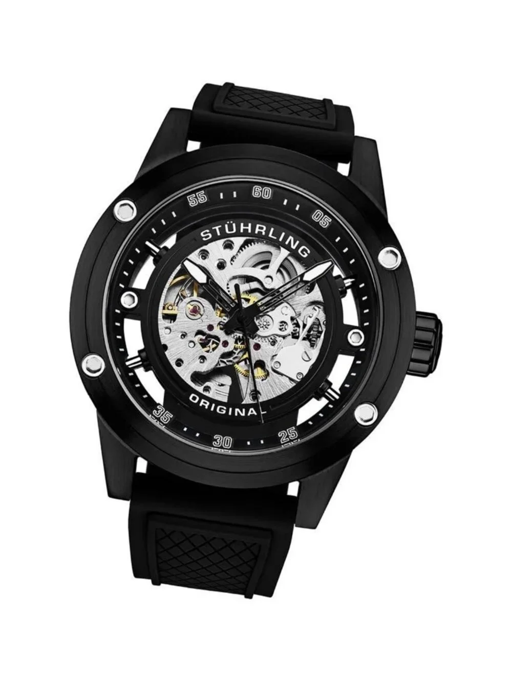 NWT Stuhrling Original Legacy Automatic Black Dial Men's Watch